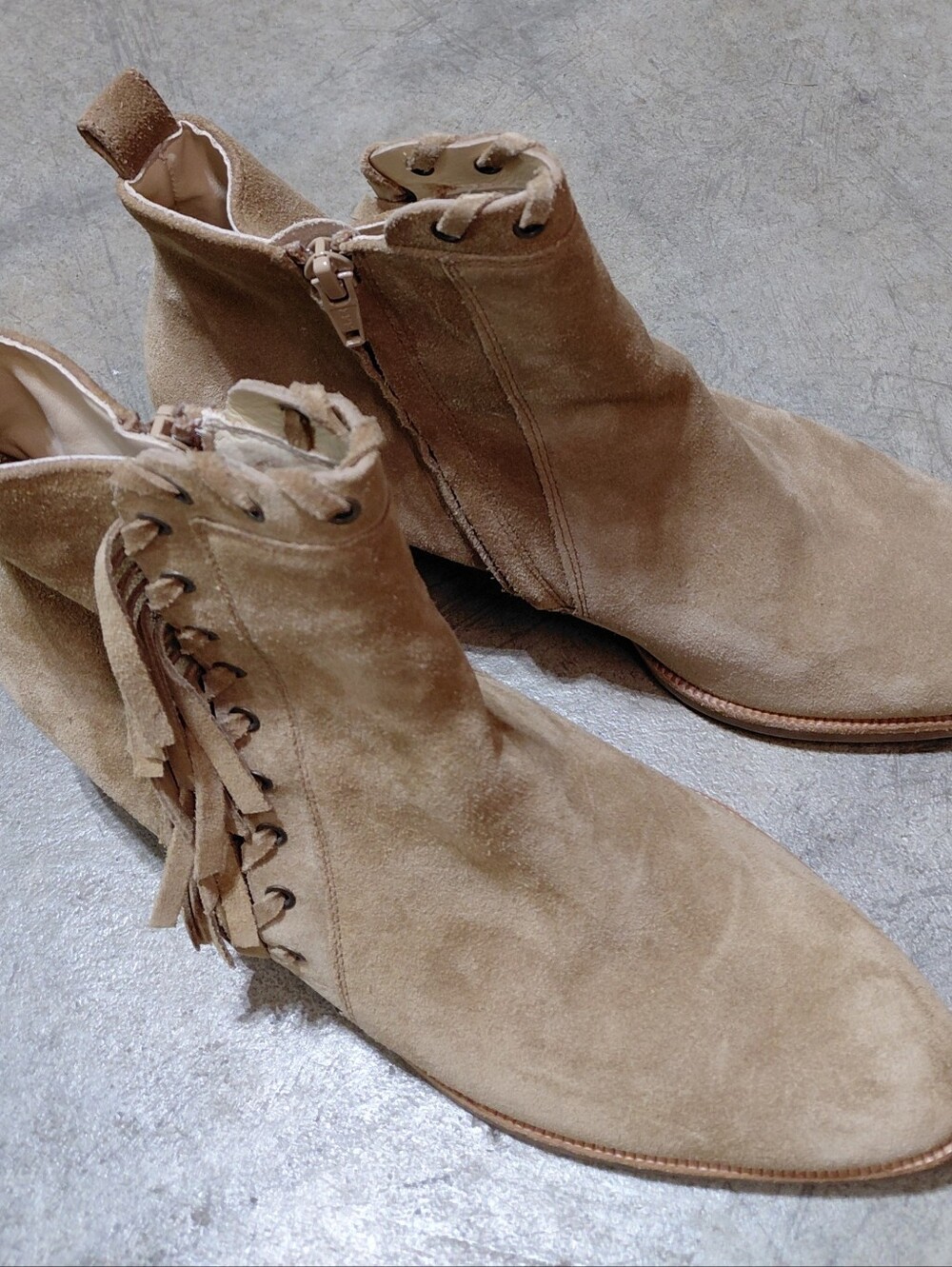 PAUL GREEN Women's Tan Suede Ankle Boot with Side Tassel  Size 5 - Picture 2 of 7